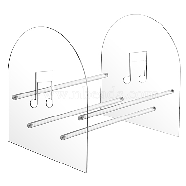 Arch Shaped Acrylic Vinyl Record Storage Holder Rack(ODIS-WH0070-02)-8