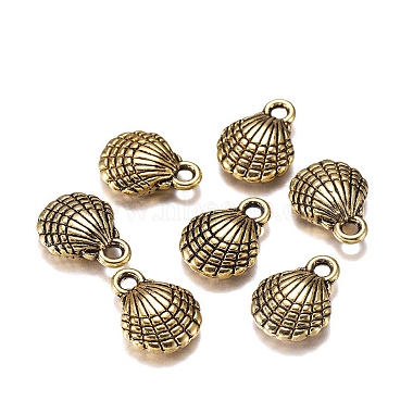 Antique Golden Shell Shape Alloy Charms