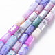 Opaque Baking Painted Crackle Glass Beads Strands(EGLA-T008-18I)-1