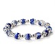 Natural Banded Agate Dyed Round Beaded Stretch Bracelets for Women(JT2459-9)-1