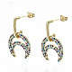 Brass Micro Pave Cubic Zirconia Dangle Stud Earrings(EJEW-S208-133A-NF)-1