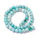 Natural Dyed Agate Imitation Turquoise Beads Strands(G-P425-02A-6mm)-1