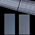 8 Sheets 2 Styles Transparent Plastic Anti-Collision Bumper Guard, Oval Adhesive Protector Sticker for Car, Door, Wall, Refrigerator, Furniture, Cabinet, Mixed Shapes, 30x30x1mm, 8pcs/sheet, 4 sheets/style(AJEW-SP0004-13)