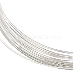 Brass Wire, Square Wire, Silver, 22 Gauge, 0.6x0.6mm, about 16.40 Feet(5m)/pc(FIND-WH0116-23A-03)