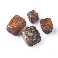 Natural Unakite Beads, Cube, No Hole/Undrilled, 13~27x13~27x13~27mm, about 100g/bag(G-E546-01)