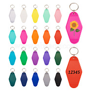 Plastic Big Pendants, Rhombus, Mixed Color, 90x45x4mm, hole: 2.5mm, 20 colors, 1pc/color, about 20pcs/set(KY-TAC0013-04)