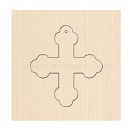 Wood Cutting Dies, with Steel, for DIY Scrapbooking/Photo Album, Decorative Embossing DIY Paper Card, Cross Pattern, 80x80x24mm(DIY-WH0169-99)