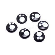 Plastic Doll Eyes, Craft Eyes, for Doll Making, Half Round, Black, 10x2mm(AJEW-WH0129-33A)