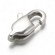 304 Stainless Steel Lobster Claw Clasps, Stainless Steel Color, 13x7x3.5mm, Hole: 1mm(STAS-F094-05C-P)