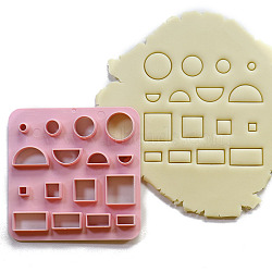 ABS Plastic Plasticine Tools, Clay Cutters, Modeling Tools, Pink, Rectangle, 10x10cm(FIND-PW0021-18A)