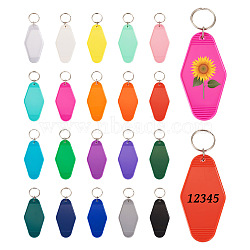 Plastic Big Pendants, Rhombus, Mixed Color, 90x45x4mm, hole: 2.5mm, 20 colors, 1pc/color, about 20pcs/set(KY-TAC0013-04)