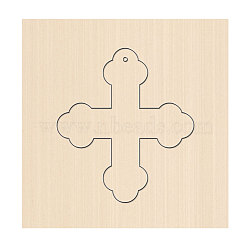 Wood Cutting Dies, with Steel, for DIY Scrapbooking/Photo Album, Decorative Embossing DIY Paper Card, Cross Pattern, 80x80x24mm(DIY-WH0169-99)