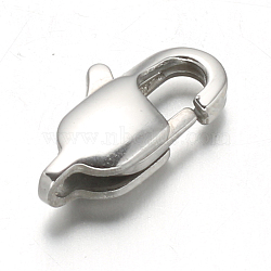 Tarnish Resistant 304 Stainless Steel Lobster Claw Clasps, Stainless Steel Color, 13x7x3.5mm, Hole: 1mm(STAS-F094-05C-P)