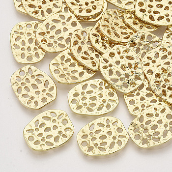 Alloy Filigree Joiners, Light Gold, 18x15x2mm