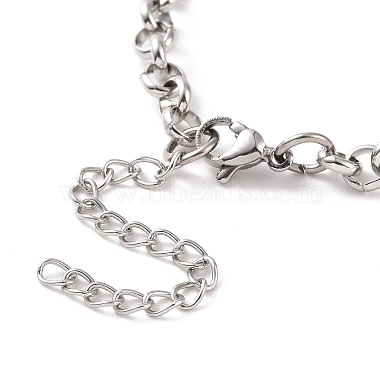 304 bracelet chaîne rolo en acier inoxydable pour homme femme(BJEW-E031-06P-02)-3
