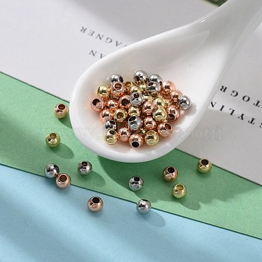 150Pcs 3 Colors Round Brass Spacer Beads Set(KK-LS0001-05)-6