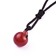 Натуральный сердолик / красный агат подвесные ожерелья(NJEW-P241-A18)-3