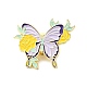 Эмалированная булавка в виде цветка бабочки(JEWB-J005-07H-G)-1