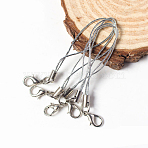 Mobile Straps, with Polyester String and Alloy Findings, Silver, 70mm(MOBA-WH0001-A20)