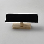 Wood Bracelet Display Stands with Velvet Mat, Jewelry Organizer Holder for Bracelets Watches, Rectangle, Black, 20x5.5x8.7cm(BDIS-WH20004-001A)