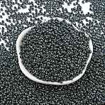 TOHO 8/0 Round Beads, Japanese Seed Beads, (81) Metallic Hematite, 3mm, Hole: 1mm, about 1110pcs/50g(SEED-XTR08-0081)