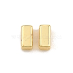 Brass Beads, Cuboid, Rack Plating, Long-Lasting Plated, Lead Free & Cadmium Free, Real 18K Gold Plated, 2x4x2mm, Hole: 1mm(KK-CBA78C7-08G)