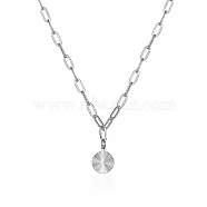 Elegant Stainless Steel Pendant Necklace for Women's Daily Wear(QJ5122-2)