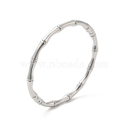 304 Stainless Steel Openable Bangles, Bamboo Stick Bangle, Stainless Steel Color, 1/8 inch(0.45cm), Inner Diameter: 2-1/8x2 inch(5.5x5.15cm)(EJEW-H588-02P)
