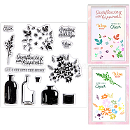 Clear Silicone Stamps, for DIY Scrapbooking, Photo Album Decorative, Cards Making, Bottle, 139x139x3mm(DIY-WH0504-62A)