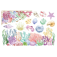 3 Sheets 3 Styles PVC Waterproof Decorative Stickers, Self Adhesive Decals for Furniture Decoration, Sea Animals, 300x150mm, 1 sheet/style(DIY-WH0404-009)