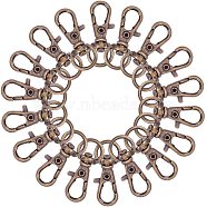 Alloy Swivel Lobster Claw Clasps, Swivel Snap Hook, Jewellery Making Supplies, Antique Bronze, 32.5x11x6mm, Hole: 9x5mm(IFIN-PH0023-17)