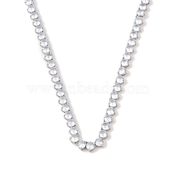 Rack Plating Brass Clear Cubic Zirconia Cup Chain Necklaces, Lead Free & Cadmium Free, Long-Lasting Plated, Platinum, 15.24 inch(38.7cm)(NJEW-Q348-02P)