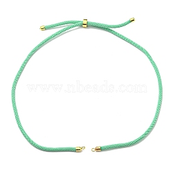 Nylon Cords Necklace Making, with Golden Brass Findings, Long-Lasting Plated, Medium Aquamarine, 22~22.8 inch(56~58cm), Hole: 1.7mm(AJEW-P116-03G-07)