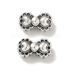 Tibetan Style Alloy Beads, Cadmium Free & Lead Free, Bowknot, Antique Silver, 7.5x13x6mm, Hole: 1.8mm, about 540pcs/1000g(PALLOY-P302-11A-AS)