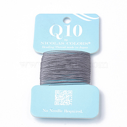 DIY Jewelry Findings, Nylon Thread, Gray, 0.1mm, about 6m/roll(NWIR-S006-02)