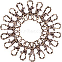 Alloy Swivel Lobster Claw Clasps, Swivel Snap Hook, Jewellery Making Supplies, Antique Bronze, 32.5x11x6mm, Hole: 9x5mm(IFIN-PH0023-17)