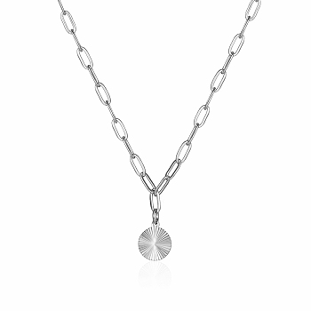 Elegant Stainless Steel Pendant Necklace for Women's Daily Wear