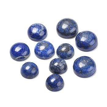Natural Lapis Lazuli Cabochons, Half Round, 16~20x8~9.5mm