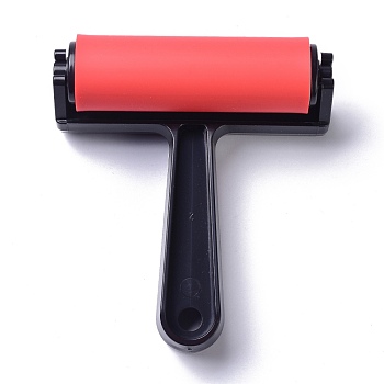 Multifunctional Diamond Paint Roller, with PVC Rubber Spool, for Clay Tool Cross Stitch Accessories, Mushroom-shaped, Red, 12.6x11.4x5.05cm