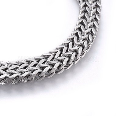 304 Stainless Steel Wheat Chain Necklaces(NJEW-H493-14P)-2