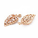 Rack Plating Brass Micro Pave Clear Cubic Zirconia Charms(KK-T060-59-RS)-3