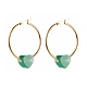 Heart Natural Green Aventurine Beads Earrings for Girl Women(EJEW-JE04638-03)-1