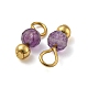 Natural Amethyst Faceted Round Charms(PALLOY-NH00004)-2