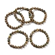 Bracelets de perles extensibles en jaspe rhyolite naturel(G-A185-01S)-2