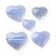 Natural Blue Lace Agate Heart Love Healing Stones(G-G126-02)-1