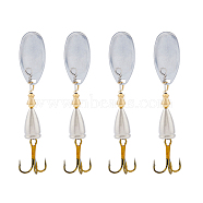 304 Stainless Steel Fishing Lure Hook, for Fishing Tackle, Stainless Steel Color, 68mm, 4pcs/box(FIND-FH0006-71)