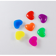 Resin Cabochons, Heart, Mixed Color, 11x14x4mm(CRES-R057-11x14mm-M)