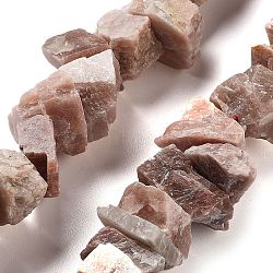 Raw Rough Natural Strawberry Quartz Beads Strands, Nuggets, 9~17x7~16x8~14mm, Hole: 0.9mm, about 21~25pcs/strand, 7.09''~7.87''(18~20cm)(G-P528-A17-01)