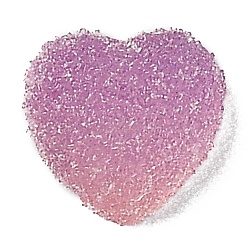 Resin Decoden Cabochons, Imitation Candy, Two Tone, Gradient Color, Heart, Orchid, 9.5x10x5mm(CRES-Y001-01B-05)