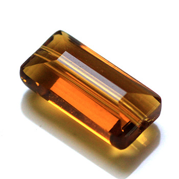 Imitation Austrian Crystal Beads, Grade AAA, Faceted, Rectangle, Goldenrod, 10x15.5x7mm, Hole: 0.9~1mm